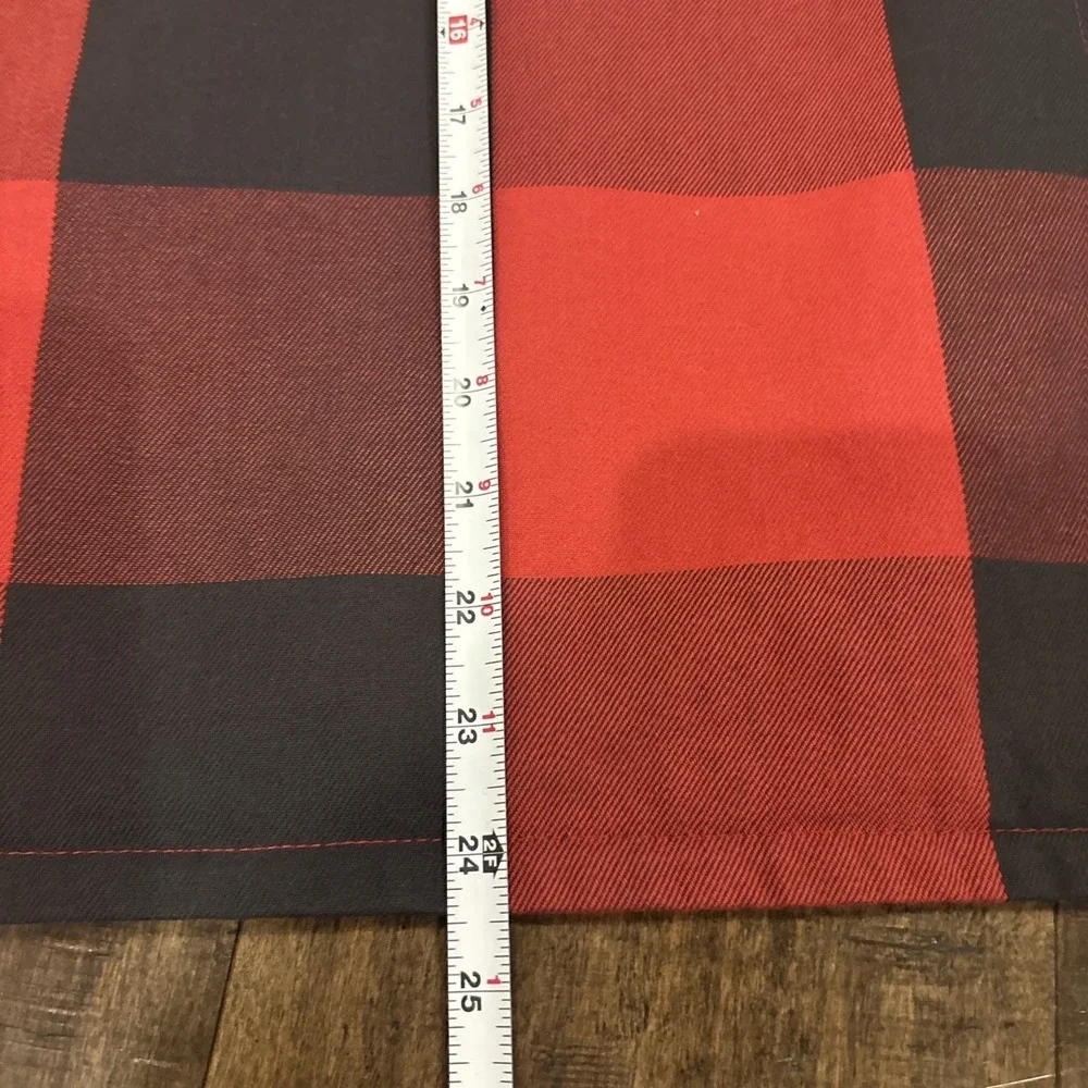 Pottery Barn Pillow Covers Bryce Buffalo Check Red/Black Euro Sham 24x24‎ (2)